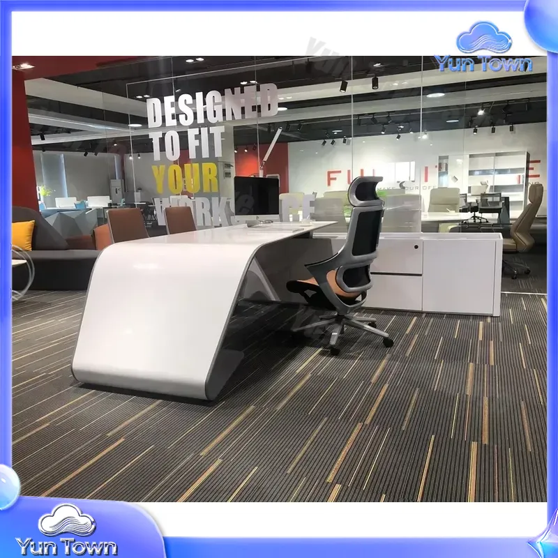 Office Tech And Management - 2026년 CEO 무선 충전 L자형 책상