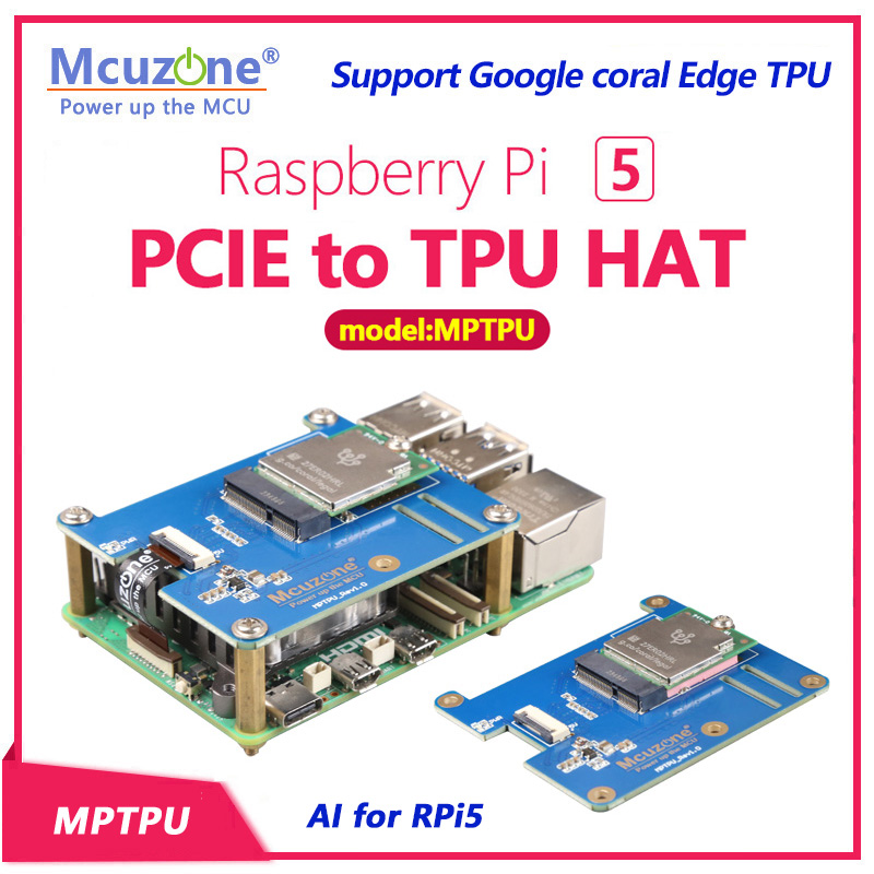 Raspberry Pi Keyboard - MPTPU 라즈베리 파이 5 PCIE-TPU 모자