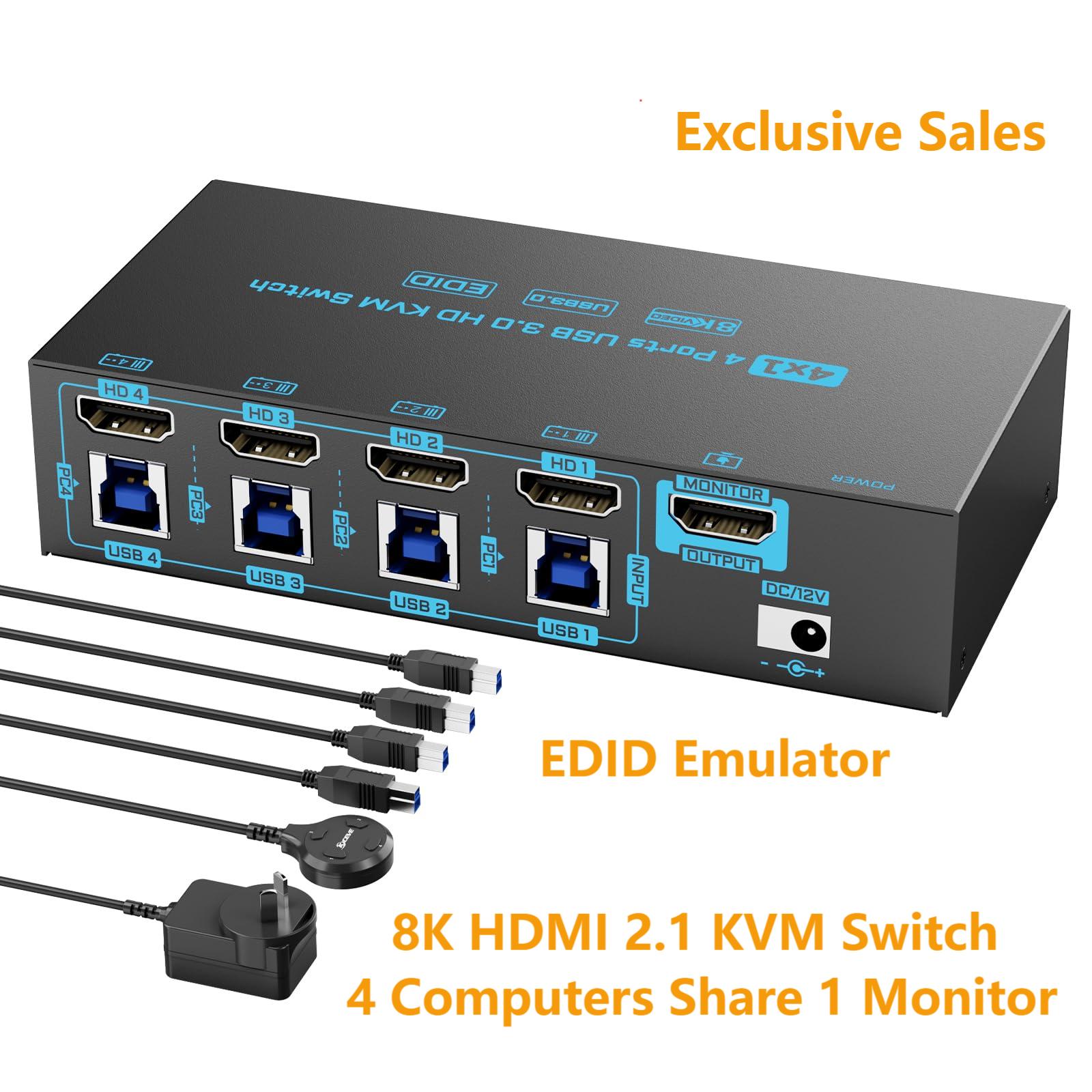 Hdmi Matrix Switch - HDMI 2.1 KVM 스위치 EDID 에뮬레이터,