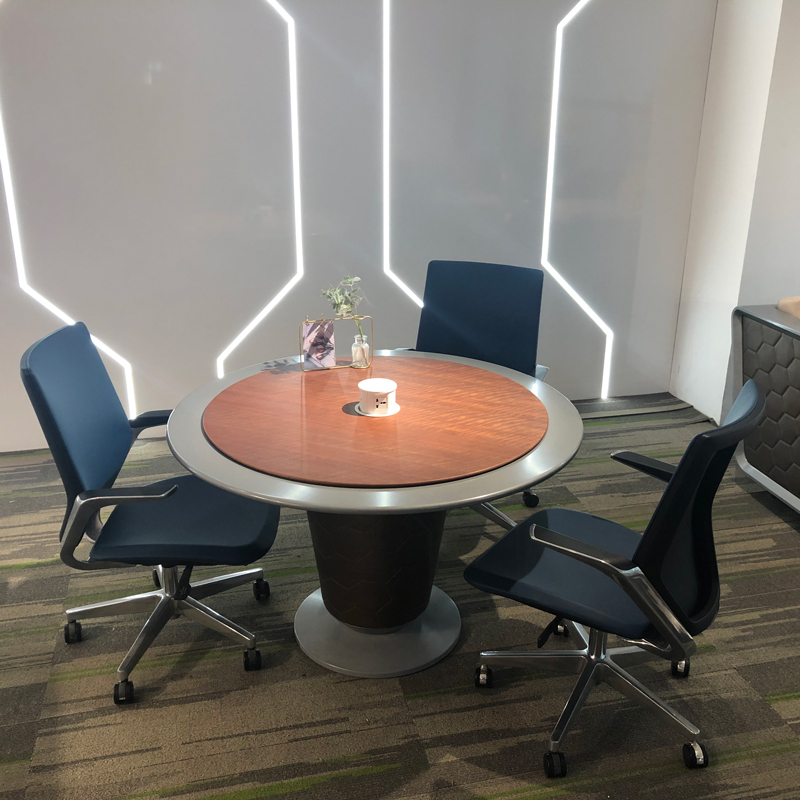 고급스러운 하이테크 원목 소형 원형 회의 테이블 (파워 - Office Tech And Management 리뷰 및 가격