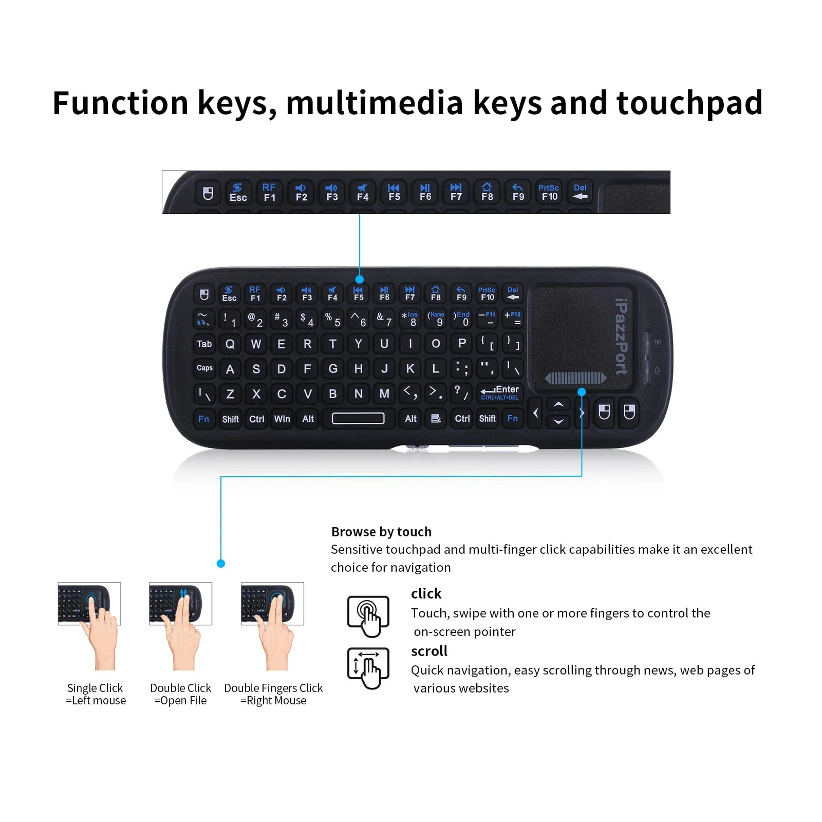 IPazzPort 미니 블루투스 및 2.4GHz 무선  - Raspberry Pi Keyboard 리뷰 및 가격
