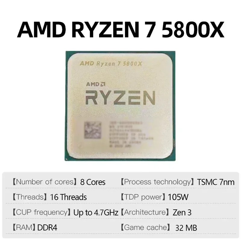 AMD 라이젠 7 5800X 7nm 게이밍 e스포츠 프 - Amd Cpu Ryzen 7 리뷰 및 가격