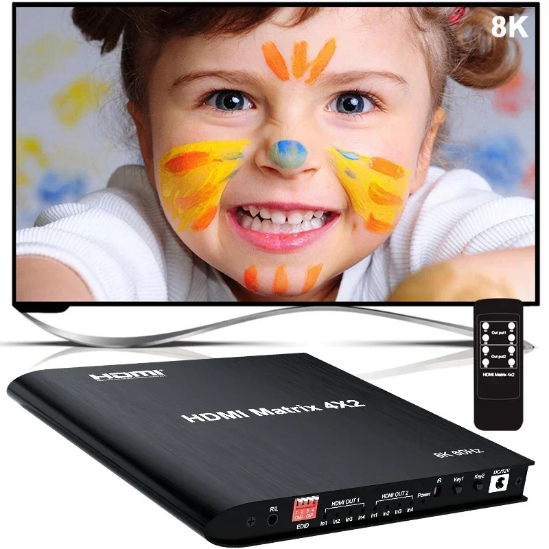 8K 4x2 HDMI2.1 매트릭스 비디오 분배기 스위 - Hdmi Matrix Switch 리뷰 및 가격