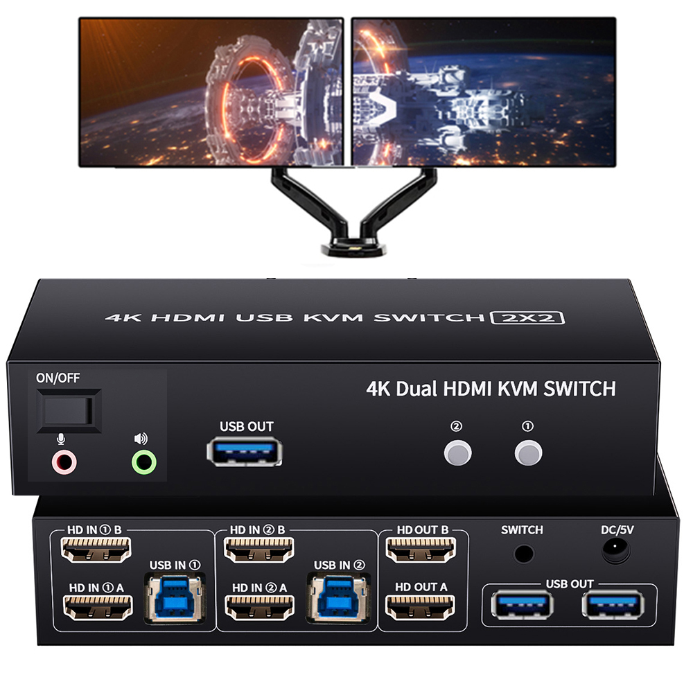 듀얼 모니터 HDMI KVM 스위치 2X2 USB 3. - Hdmi Matrix Switch 리뷰 및 가격
