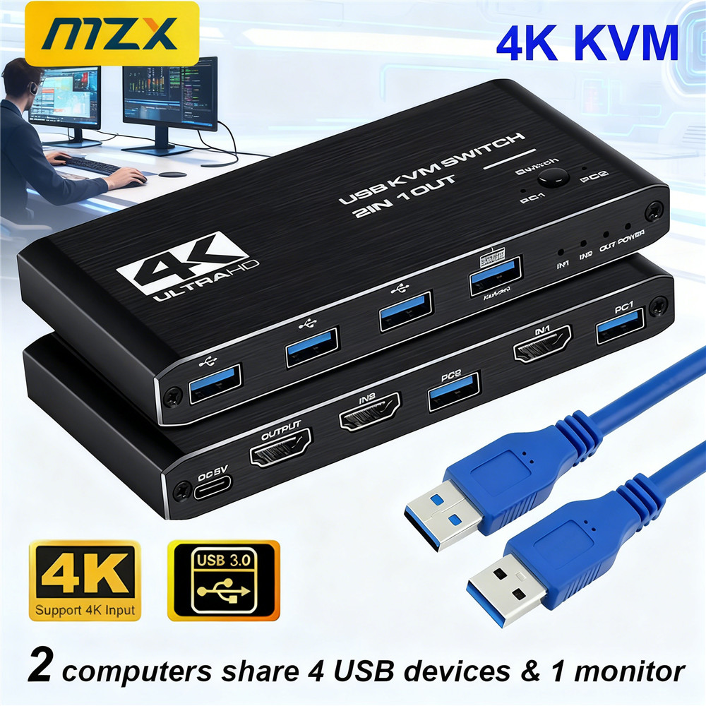 KVM 스위치 4K 60Hz 스위처 USB 3.0 허브 - Hdmi Matrix Switch 리뷰 및 가격