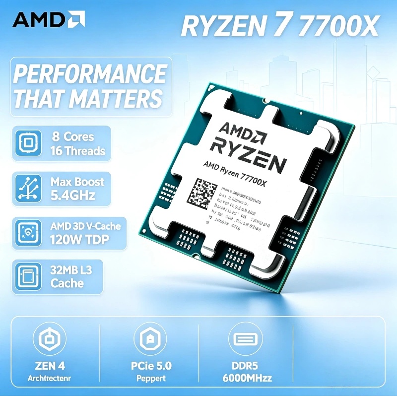 AMD Ryzen 7 7700X 5NM 고성능 게이밍  - Amd Cpu Ryzen 7 리뷰 및 가격