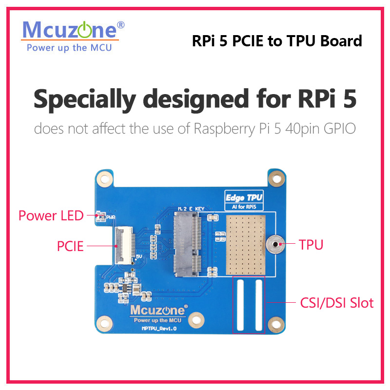 MPTPU 라즈베리 파이 5 PCIE-TPU 모자 M. - Raspberry Pi Keyboard 리뷰 및 가격