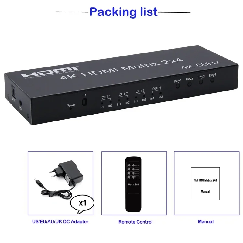4K 60Hz 2x4 HDMI 매트릭스 2 입력 4 출 - Hdmi Matrix Switch 리뷰 및 가격
