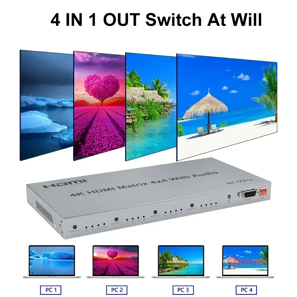 4K 60Hz 4x4 HDMI 매트릭스 (R/L 3.5 - Hdmi Matrix Switch 리뷰 및 가격
