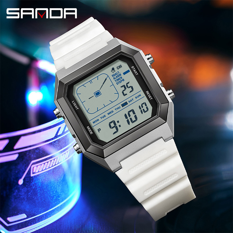 SANDA 6307 새로운 남성용 디지털 다기능 야간  - Digital Timer Countdown 리뷰 및 가격